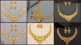 Beautiful Bridal Gold Necklace Set Design  Latest Gold Necklace Design [upl. by Byrann]