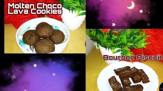 Bourbon Biscuit At Home  Molten Lava Cookies Eggless Cookies Recipes [upl. by Ameluz]