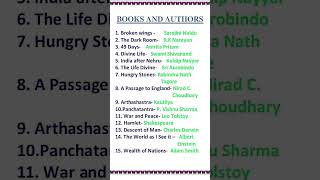 FAMOUS BOOKS AND AUTHOR books author famousbooks shorts education exam [upl. by Quenby926]