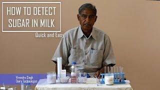 How to test sugar adulteration in milk Hindiदूध में चीनी की मिलावट [upl. by Eamaj249]