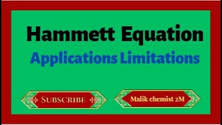 Applications and Limitations Of Hammett Equation Organic Chemistry Drawbacks of Hammett equation [upl. by Etra]