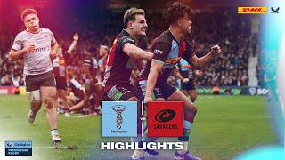 Highlights Harlequins v Saracens  Quins put on a show in dramatic London Derby win 🔥 [upl. by Anderer]