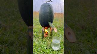 Survival skills SIMPLE and USEFUL with steam bad water bushcraft camping outdoors [upl. by Lamahj758]