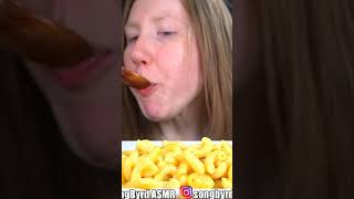 ASMR ALFREDO MAC amp CHEESE MUKBANG shorts mukbang [upl. by Ahsenek]