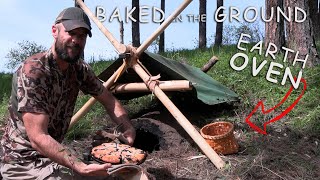 I Baked Bread in a HOLE  Wilderness Cooking  WILD YEAST [upl. by Arraek]