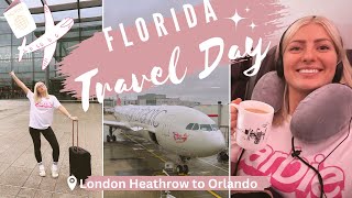 FLORIDA TRAVEL DAY ✈️  Virgin Atlantic LHR  MCO 💼  Walt Disney World 🏰  Universal Studios 🌍 [upl. by Bathulda949]