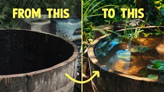 How to create a barrel pond for wildlife  WWT [upl. by Yerg892]