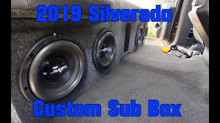 2019 Silverado Subwoofer Box Build 4 Skar Audio 8s on 1500w [upl. by Nodnorb]