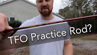 Practice Fly Rod  TFO Bug Launcher Office Rod  Review [upl. by Acissj]