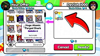 Trade New HUGE Atomic Forged Shark in Pets Go Simulator New Christmas Event Coming [upl. by Arimat487]