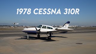 1978 Cessna 310R Flight to HemetRyan Airport For Sale [upl. by Bolitho]