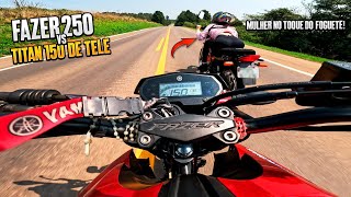 TITAN 150cc COM COMANDO VS FAZER 250cc ORIGINAL  LEVANDO CORO🔥 [upl. by Havard723]