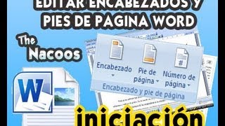 Como Editar Encabezados y Pies de Pagina en Word [upl. by Laehctim]