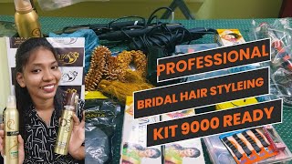 professional bridal HAIR STYLEING kit 9000 Rs 🤔 ready  producttips தமிழ் beginners [upl. by Niaz]