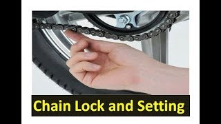 Hero Splendor Motorcycle Chain Lock change  Bike Chain Setting [upl. by Kanor]