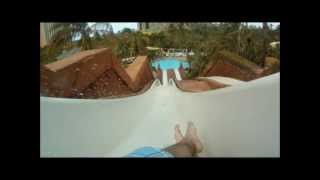 Challenger Water Slide POV Atlantis Nassau Bahamas [upl. by Amlev]