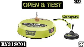 Ryobi 15 in 3300 PSI Surface Cleaner for Gas Pressure Washer  RY31SC01 Open Test Compare [upl. by Drofnelg880]