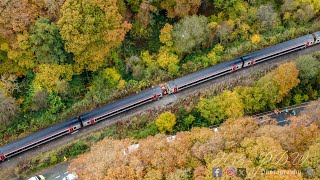 Train Collision on the Cambrian Line Oct 2024 from above [upl. by Dorolisa]