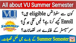 VU Summer Semester 2024  All about Summer Semester in Virtual University  RulesExamFee Structure [upl. by Devonna]