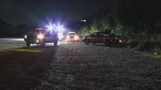 Firefighters working to contain brush fire near Addicks Reservoir [upl. by Leavitt]