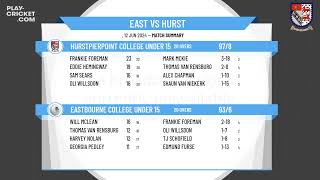 Eastbourne College Under 15 v Hurstpierpoint College Under 15 [upl. by Magnien]