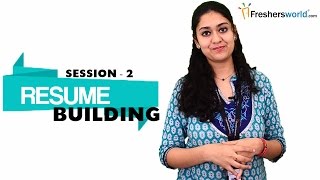 RESUME BUILDING FOR FRESHERS  PART 2  Sample Resume Format  Resume Writing Tips2 [upl. by Ferrigno]