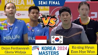 Dejan  Gloria INA vs Ko Sing Hyun  Eom Hye Won KOR KOREA MASTERS 2024 [upl. by Chamberlain363]