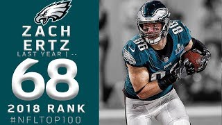 68 Zach Ertz TE Eagles  Top 100 Players of 2018  NFL [upl. by Bekelja768]