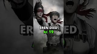 Age at each Titan Shifter Died in Aot eren aot levi [upl. by Yekim]