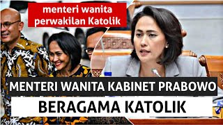 salut  ini wanita katolik yang Masuk Kabinet presiden Prabowo 20242029 [upl. by Timus284]