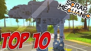 TOP 10 VÉHICULES SCRAP MECHANIC  3 [upl. by Eanom286]