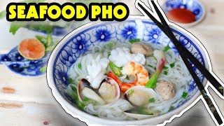 SEAFOOD PHO  Phở Hải sản  Helens Recipes [upl. by Yeldud]