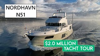 2M  2025 Nordhavn N51 US Debut Endurance Yacht Walkthrough Tour [upl. by Carmina]