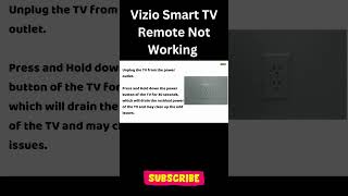 Vizio Smart TV Remote Not Working shorts shortsvideo [upl. by Ardnossak]