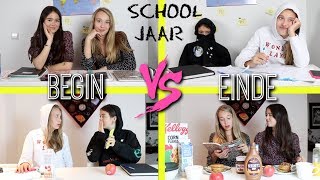 BEGIN VS EINDE VAN HET SCHOOLJAAR  SKETCH [upl. by Akiemat]