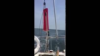 Hydrovane windvane steering a J30  a perfect course [upl. by Harmonia]