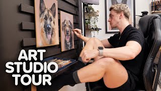 Small Art Studio Tour Organisation amp Layout Tips Working Comfortably Equipment Recommendations [upl. by Golden]