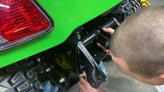 John Deere X758 3 Point Hitch Install  Hitch Assembly [upl. by Fellner]