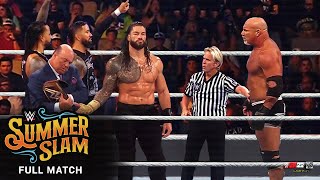 FULL MATCH  Roman Reigns amp Usos vs Goldberg  WWE SummerSlam 2022 [upl. by Nyrem]