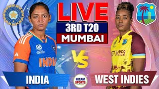 🔴Live India Women vs West Indies Women  3rd T20I  Live Cricket Score amp Commentary [upl. by Jonati658]