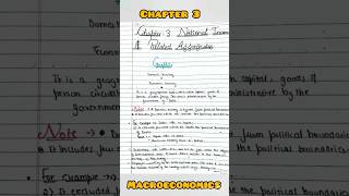 Macroeconomics chapter 3 handwritten notes national income and related aggregate cbse class12 [upl. by Cordalia647]