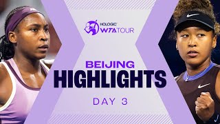 Gauff Osaka amp Pegula ALL in action on Day 3 in Beijing  WTA Match Highlights [upl. by Assed]