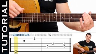 Como leer Tablaturas Tabs de guitarra fácil de guitarraviva Clase 1 [upl. by Gerdy]