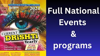 FULL National Events amp programmes  Eye Drishti Ghatnachakra current Affairs 2024 [upl. by Aratehs]