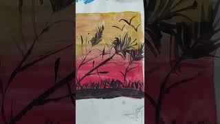 sunsetlittlecreator art youtubeshorts wheet [upl. by Olcott516]