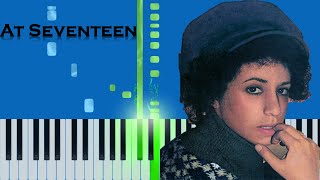 Janis Ian  At Seventeen Slow Easy Piano Synthesia Tutorial [upl. by Papke]