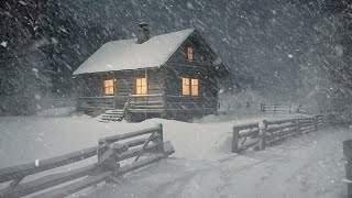 Heavy Snowstorm  Snow storm  Perfect Ambience for Deep Sleep [upl. by Neveda]