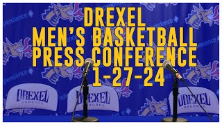 Drexel Mens Basketball Press Conference vs NCAT 12724 [upl. by Joachim64]