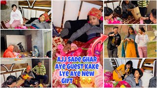 Ajj Sade Ghar Aye Guest Kake Lye Aye New Gift 🎁 🤗😘karanjagpreetvlogs [upl. by Ariay]