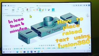 Fusion 360 Tutorial raised text [upl. by Neirrad]